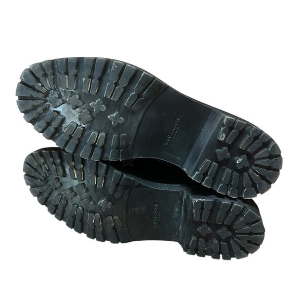 Saint Laurent Star-Studded Leather Black Combat Boot EU 37.5 US 7.5 - Picture 8 of 11